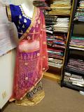 Exquisite Blue Net Gold Detail Party Wear Lehenga Choli Set (Large)